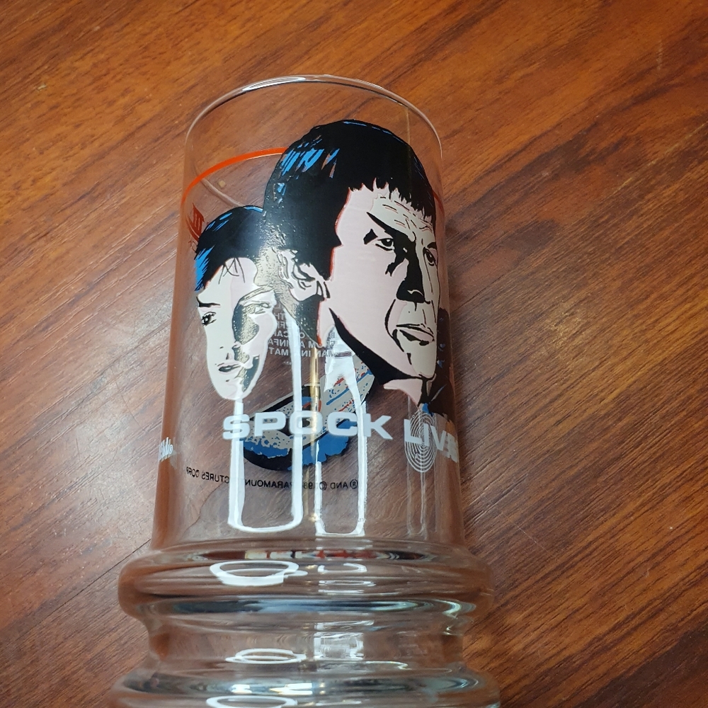 Rare vintage Star Trek Search for Spock Movie Glass Taco Bell 1984